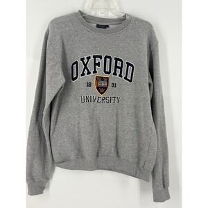 Oxford University Sweatshirt Mens M Gray Crewneck Official Collegiate